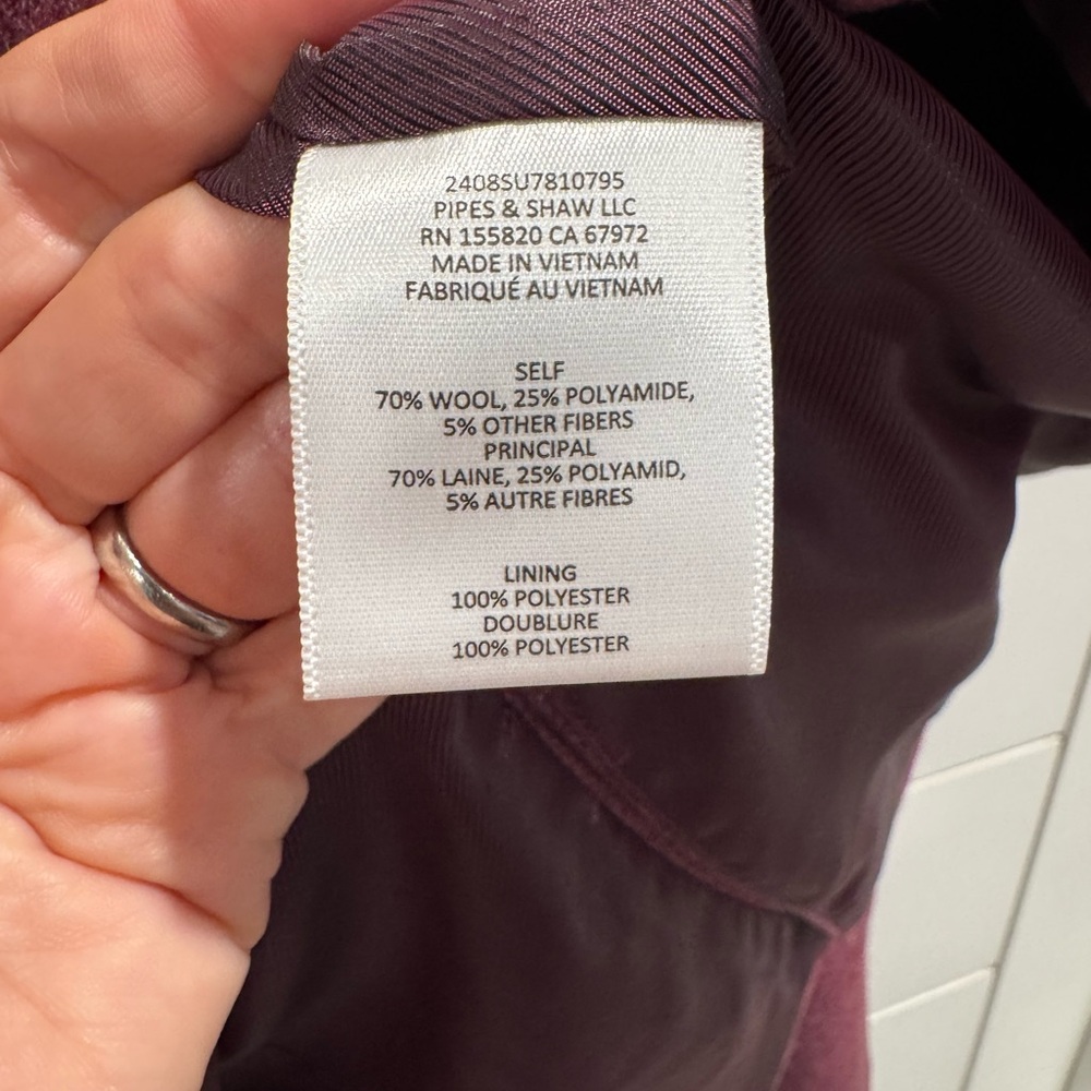 New Veronica Beard Sevyn Dickey Wool Jacket in Vintage Orchid - Picture 9 of 10